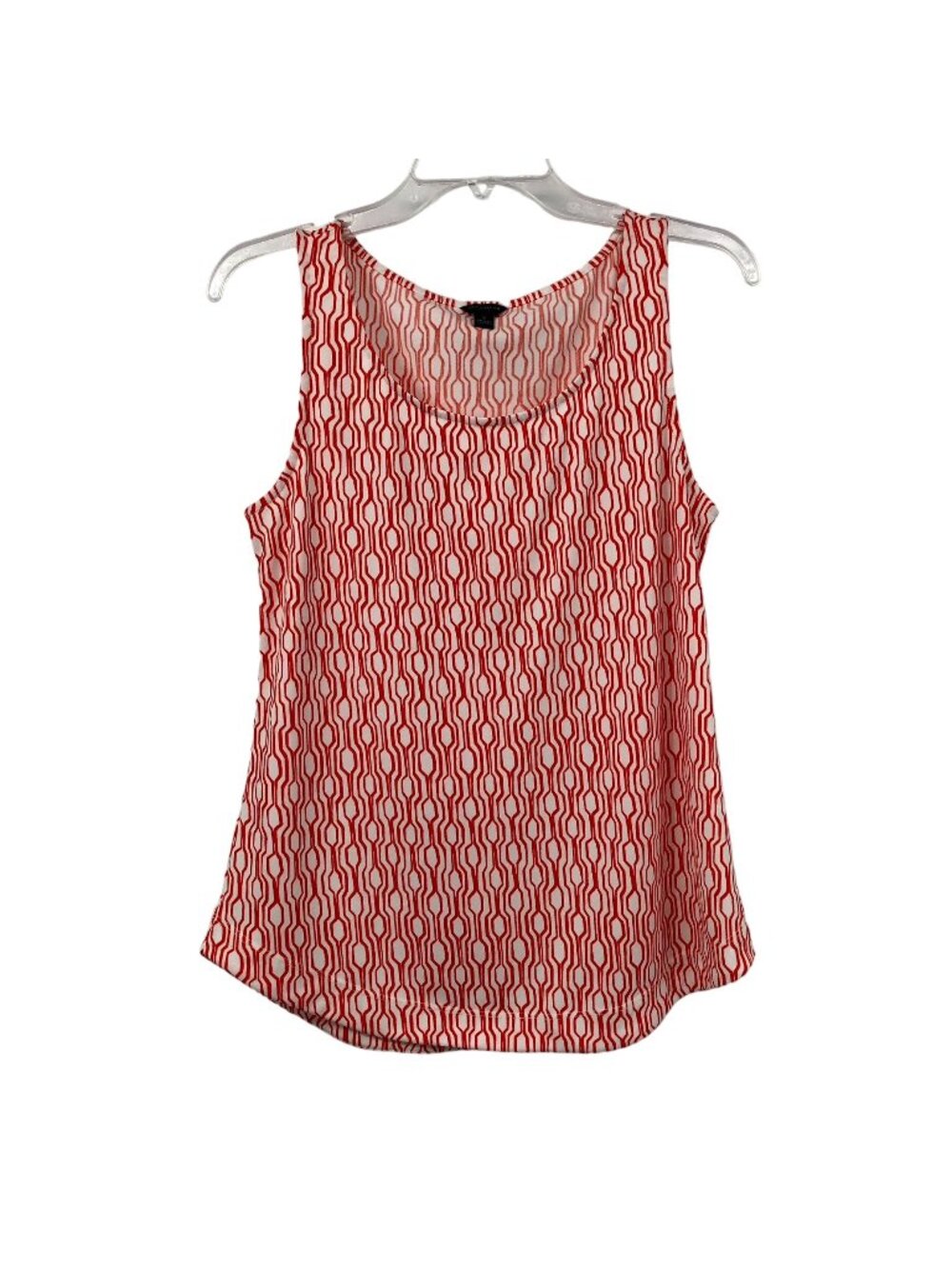Ann Taylor Blouse Womens S Used Orange Cream Sleeveless